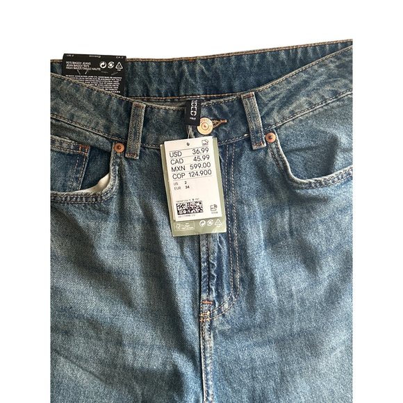 Divided H&M 90’s High Waist Baggy Jeans, Size 2 - Picture 3 of 10